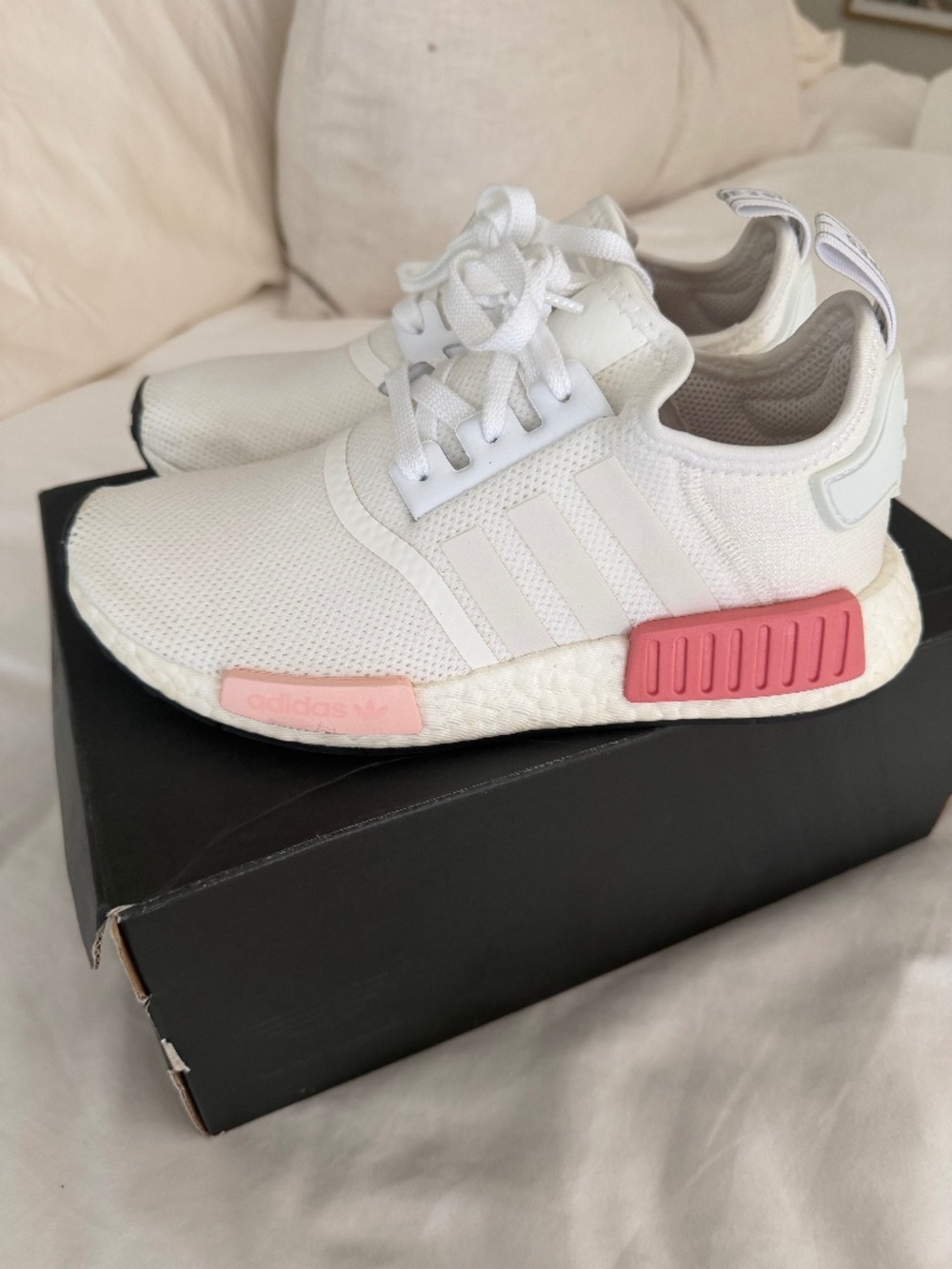 Like New Adidas NMD with pop of pink